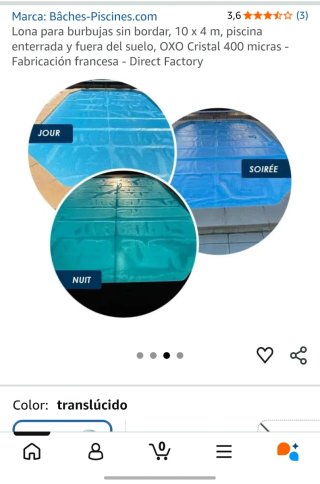 Cubierta piscina burbujas azul