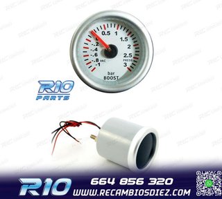 RELOJ PRESIÓN TURBO FONDO BLANCO ILUMINADO