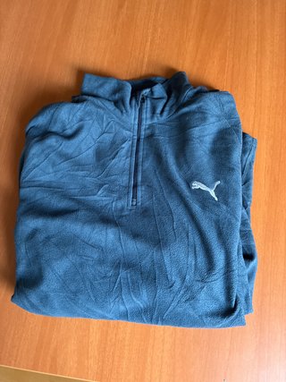 Sudadera Puma Azul Media Cremallera