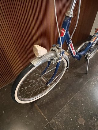 Bicicleta Plegable Derbi Rabasa Azul. Pieza retro.