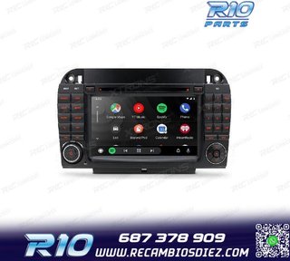 RADIO GPS ANDROID 10 PARA MERCEDES S W220 98-05