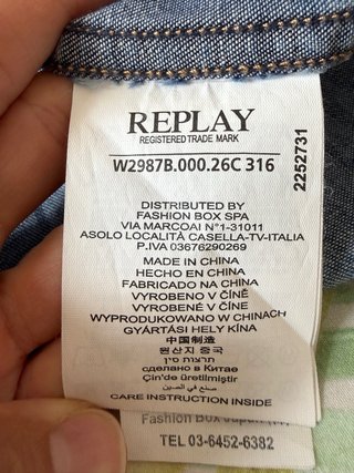 Camisa vaquera Replay azul