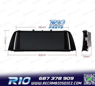 RADIO GPS ANDROID 12 BMW F10 F11 13- CON SISTEMA NBT