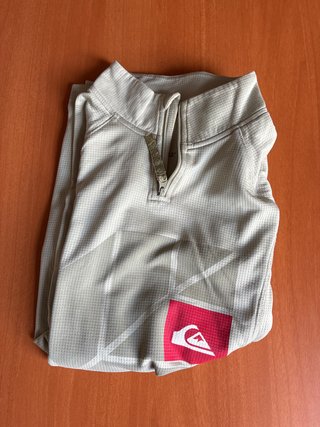 Sudadera Quiksilver media cremallera beige