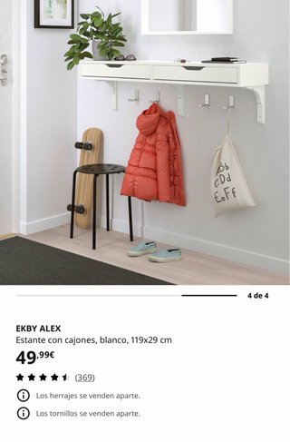 Balda con cajones blanca Ikea