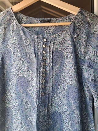 Vestido/Camisola Massimo Dutti Estampado Azul