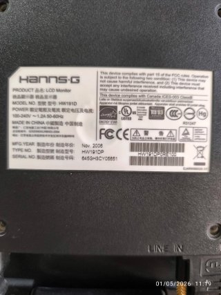 Monitor LCD Hanns-G 19 pollici HW191D