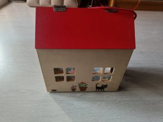 Casita de muñecas de madera, para niños