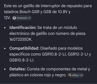 Gatillo y placa electrónica Bosch original
