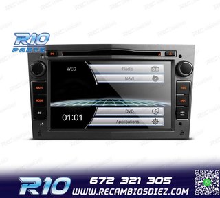 RADIO NAVEGADOR 7" PARA OPEL COLOR GRIS OSCURO USB GPS TACTI