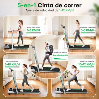 SIN ABRIR 5 en 1 Cinta de Correr Plegable 12km/h