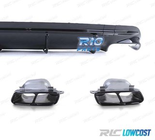 DIFUSOR MERCEDES CLA C117 16-19 LOOK AMG NEGRO BRILLO + COLA