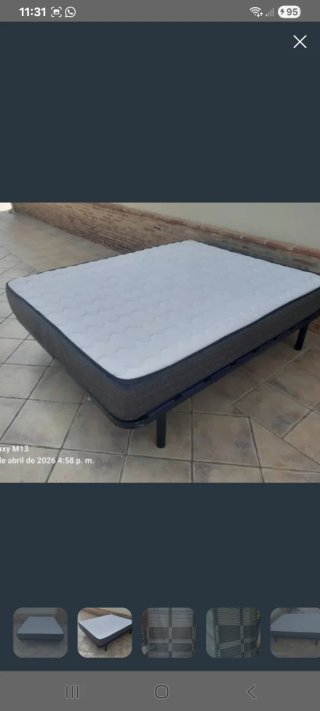 Colchón viscoelástico + somier + patas