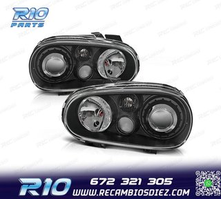 FAROS VOLKSWAGEN VW GOLF 4 LOOK R32 FONDO NEGRO