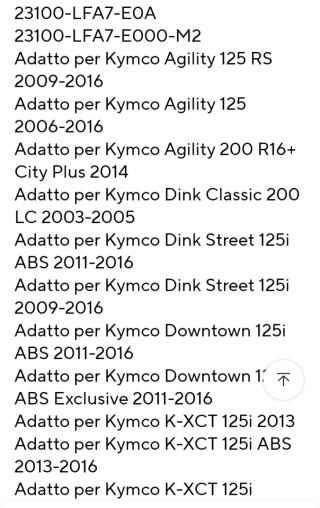 Cinghia trasmissione Kymco PD-326