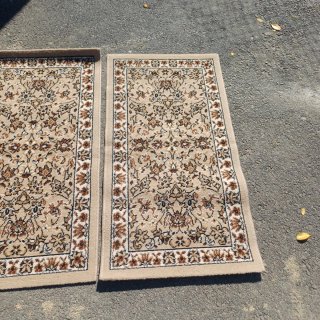 Lote 2 alfombrillas pequeñas diseño floral