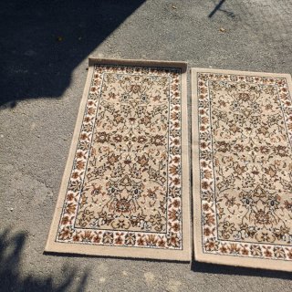 Lote 2 alfombrillas pequeñas diseño floral