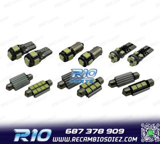 KIT 13 BOMBILLAS LED INTERIOR BMW 1 SERIE E81 E87 116I 118D