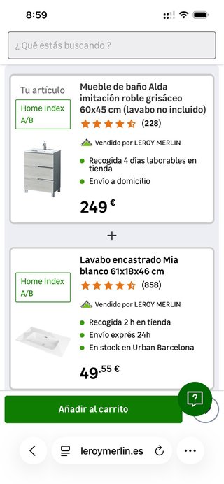 Mueble baño madera 3 cajones gris-blanco
