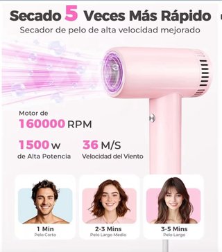 Secador Pelo Profesional Ionico - Secado Rápido