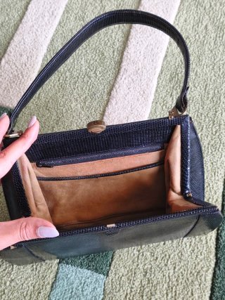 Borsa vintage vera pelle rettile anni 50/60