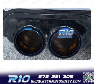 COLA ESCAPE DERECHA BMW LOOK M PERFORMANCE AZUL CARBONO