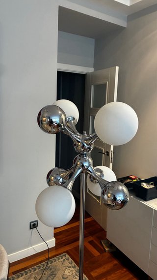 Lámpara de pie 4 globos aluminio