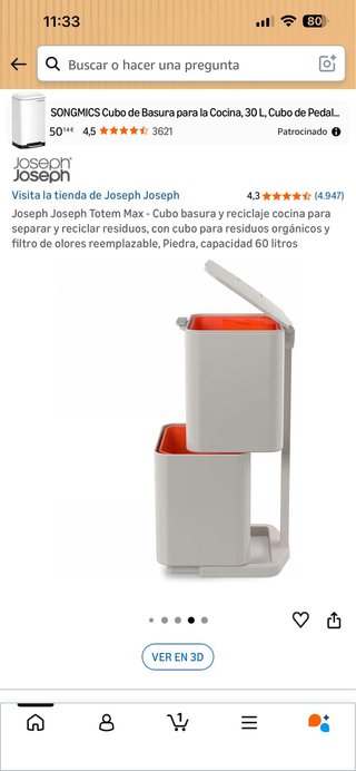 Joseph Joseph Totem Max Cubo Basura Reciclaje