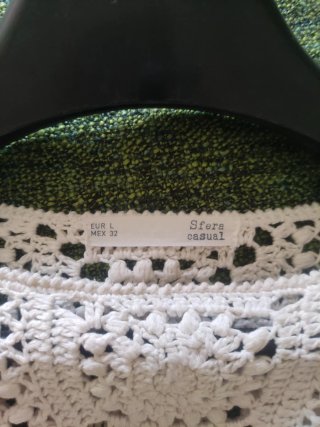 Top ganchillo blanco talla única