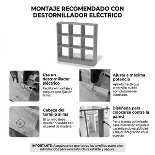 Estantería 9 Cubos Blanca 88x20x91