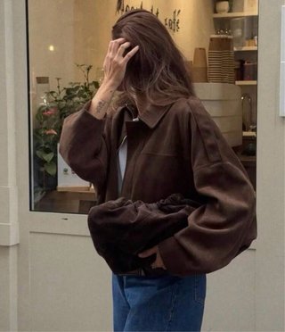 Chaqueta bomber ante marrón Talla S