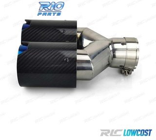 COLA ESCAPE DERECHA BMW LOOK M PERFORMANCE AZUL CARBONO