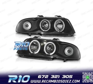 FAROS AUDI A4 B5 94-99 OJOS ANGEL FONDO NEGRO