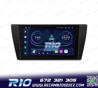 RADIO GPS ANDROID 14 BMW E90 E91 E92 E93 PANTALLA 9" TACTIL