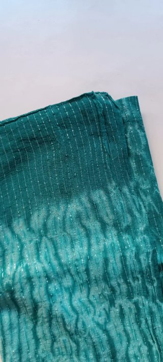 Sciarpone/stola/pareo con lurex argento e verde