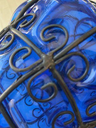 Lampada Vetro Murano Blu Cobalto