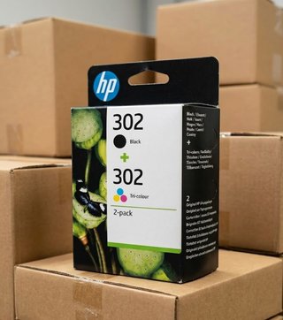 2 cartuchos HP 302 negro y color