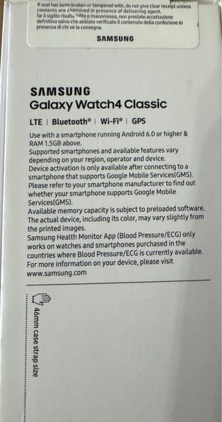Samsung Galaxy Watch4 Classic LT