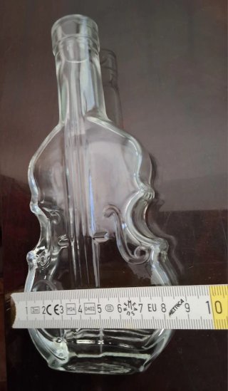 Bottiglia vintage forma violino