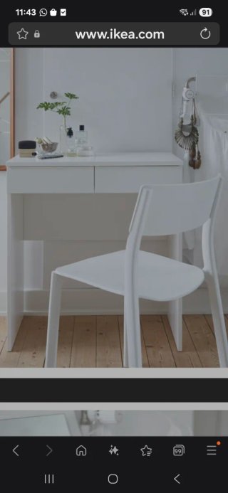 Tocador Ikea Blanco y Rojo