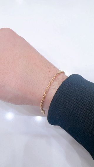 Bracciale corda in oro 18kt 750 tricolore