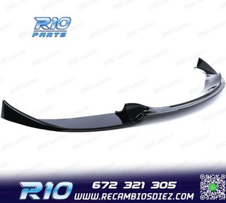SPOILER LIP BMW E60 E61 07-10 LOOK M5 NEGRO BRILLO