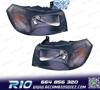 FAROS PARA FORD TRANSIT 00-06 FONDO NEGRO