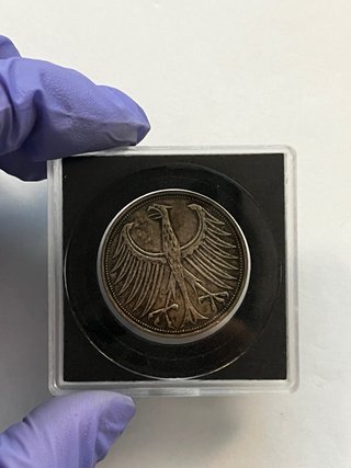 Moneda Plata 5 Marcos 1965 Alemania