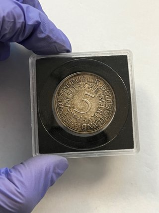 Moneda Plata 5 Marcos 1965 Alemania
