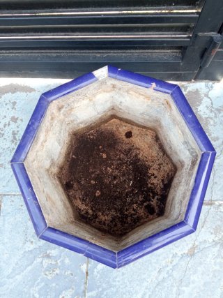 Macetero Hexagonal Vintage Azulejos Cerámica