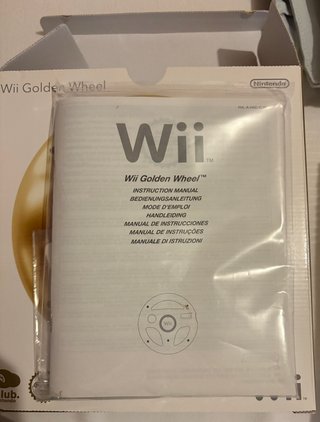 Wii Golden Wheel volante dorado Mario Kart
