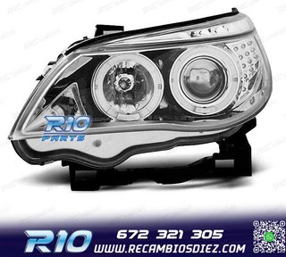 FAROS BMW E60 E61 03-07 LUZ DIURNA LED NEGRO