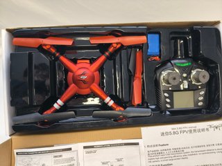 Dron WLToys Q222 Spaceship Rojo y detalles Negros