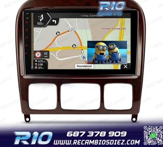 RADIO GPS ANDROID 13 MERCEDES CLASE S W220 98-05